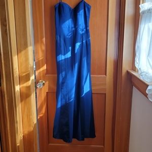 Aidan Mattox Crepe and Charmeuse Gown
